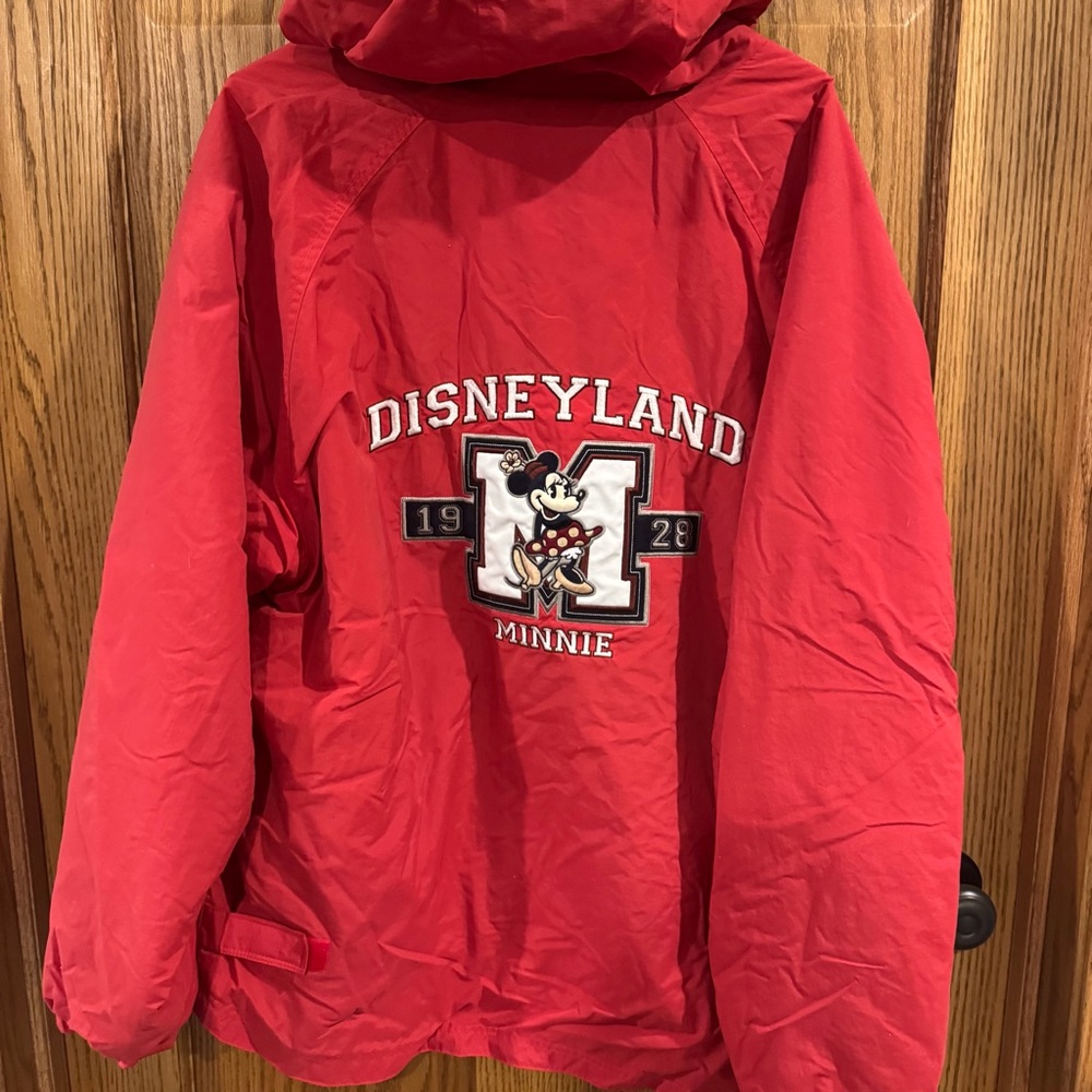 Disneyland Resort Minnie Mouse Y2K Hooded Windbreaker Jacket Red M - Picture 7 of 11